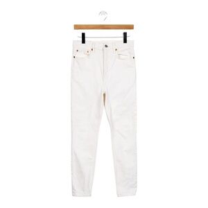 RE/DONE Women’s White High-Rise Straight Leg Jeans Denim Size: M | US 28